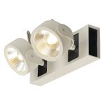 SLV Kalu Double Mur et Plafonnier Aluminium Blanc 31W 2000lm - 830 Blanc Chaud | Dimmable 