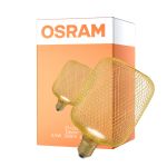 Osram Decor Plat Lamp In Métal Boîtier Vide  LED E27 Special Dépolie Dorée 3.5W 300lm - 827 Blanc Très Chaud | Équivalent 25W
