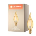 Ledvance Vintage 1906 LED E14 Bougie Dorée 1.5W 120lm - 824 Blanc Très Chaud | Équivalent 15W