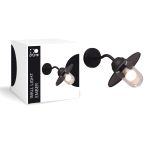 D'Lite Applique Murale Ember Noir | IP54 - Convient pour 1x E27