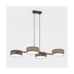 Emibig Suspension Luminaire Drumz Acier Brun | Convient pour 4x E14 - Max 10W