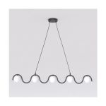 Emibig Suspension Luminaire Sinus Acier Noir | Convient pour 5x G9 - Max 8W