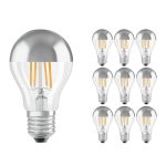 Lot 10x Osram CLASSIC LED E27 Poire Filament Claire 6.5W 650lm - 827 Blanc Très Chaud | Équivalent 50W