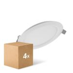 Lot 4x Ledvance Downlight LED Slim Rond DN155 12W 1020lm 120D - 840 Blanc Froid | 169mm 