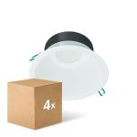 Lot 4x Philips Downlight LED Coreline DN142B Aluminium Blanc 19.2W 2300lm 60D - 840 Blanc Froid | Diamètre 200mm - IP20 - Blanc Réflecteur