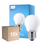 Lot 10x Philips Corepro LED Lustre E27 Boule Dépolie 6.5W 806lm - 827 Blanc Très Chaud | Équivalent 60W
