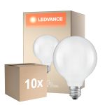 Lot 10x Ledvance Classic LED E27 Globe Filament Dépolie 3.8W 806lm - 827 Blanc Très Chaud | Équivalent 60W
