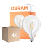 Lot 4x Osram LED Superstar E27 Globe G125 Filament Claire 11W 1521lm - 927 Blanc Très Chaud | Meilleur Rendu Des Couleurs - Équivalent 100W