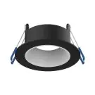 Noxion Spot LED Ares Profond ring Noir - avec Inner Cercle  Blanc | Diam&egrave;tre 68mm - incl. GU10 Fitting