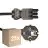 Lot 25x Noxion GST - Compatible Câble d’alimentation Noir - Femelle + Schuko Europlug - 3m - 3 pole 0.75mm2