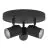 Eglo Plafond Spot Consuma 1 Acier Noir | Convient pour 3x GU10
