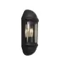Ansell LED Applique Murale Latina Demi Lanterne Noir - Convient pour E27 Jusuq'À 42W | IP65 - Détecteur De Lumière