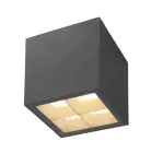 SLV Cube Aluminium Anthracite 15W 2200lm - 827-830 CCT | Dimmable
