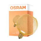 Osram Decor Plat Lamp In Métal Boîtier Vide  LED E27 Globe Dépolie Dorée 3.5W 300lm - 827 Blanc Très Chaud | Équivalent 25W