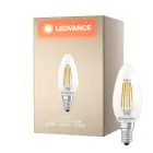 Ledvance Classic LED E14 Bougie Filament Claire 3.4W 470lm - 827 Blanc Très Chaud | Équivalent 40W