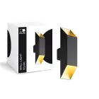 D'Lite Applique Murale Nura Aluminium Noir Up & Down 7W 250lm - 830 Blanc Chaud | IP44