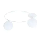 Emibig Plafonnier Sopra Acier Blanc | Convient pour 2x E14 - Max 10W