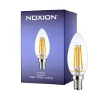 Noxion Lucent LED E14 Bougie Filament Claire 4.5W 470lm - 827 Blanc Très Chaud | Équivalent 40W