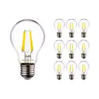 Lot 10x Noxion Lucent LED E27 Poire Filament Claire 7W 806lm - 822-827 Dim To Warm | Dimmable - Équivalent 60W
