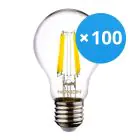 Lot 100x Noxion Lucent LED E27 Poire Filament Claire 7W 806lm - 840 Blanc Froid | Équivalent 60W