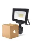 Lot 4x Noxion Projecteur LED Beamy G3 20W 2200lm 100D - 830 Blanc Chaud | IP44 - Détecteur de Mouvement et de Lumière - Symétrique