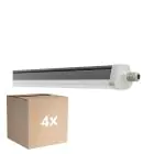 Lot 4x Ledvance Étanche Réglette Imperméable FLEX Câblage Traversant PC 42W 6900lm - 865 Lumière Du Jour | 150cm -Équivalent 2x58W