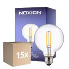 Lot 15x Noxion Lucent LED E27 Globe Filament Claire 7W 806lm - 827 Blanc Chaud | Équivalent 60W