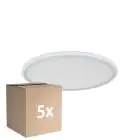 Lot 5x D'Lite Plafonnier Luma Blanc 22W 2000lm - 827 Blanc Très Chaud | IP44 - 42cm