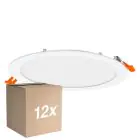 Lot 12x Osram Downlight LED Recess Slim Blanc 22W 2000lm 110D - 830 Blanc Chaud | Diamètre 120mm - IP20