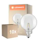 Lot 10x Ledvance Classic LED Globe LED E27 Globe Filament Claire 1.8W 250lm - 827 Blanc Très Chaud | Équivalent 25W