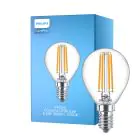 Philips Corepro LED Lustre E14 Boule Filament Claire 6.5W 806lm - 827 Blanc Très Chaud | Équivalent 60W