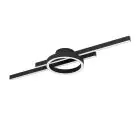 Eglo Plafonnier Amandolo Acier Noir 23.5W 2850lm - 827-865 Variable Blanc + RGB | Dimmable