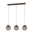 Eglo Suspension Luminaire Espinal Acier Bronze | IP20 - Convient pour 3x E27 