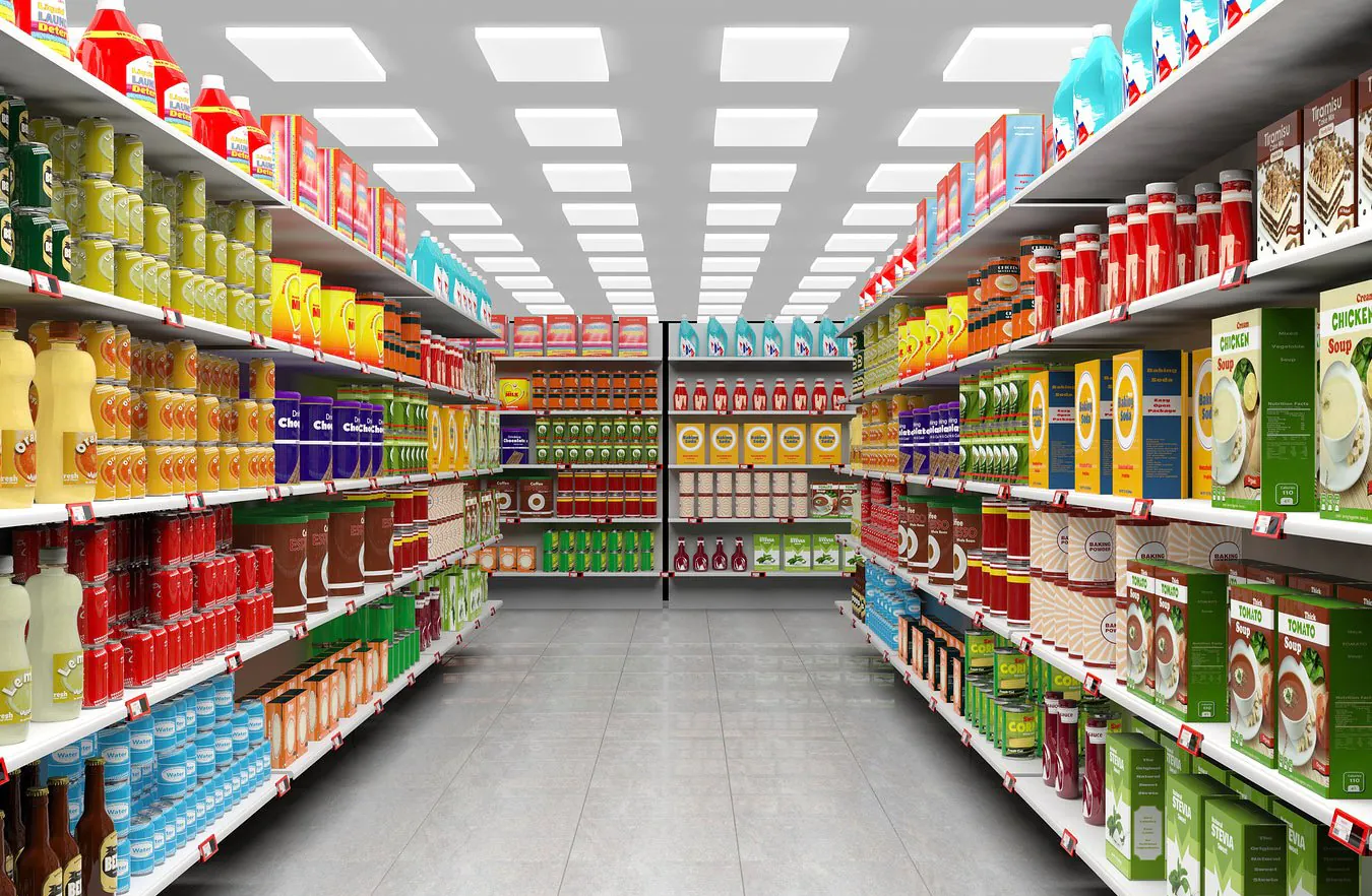 éclairage LED supermarché