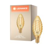 Ledvance Vintage 1906 LED E14 Kaars Goud 1.5W 120lm - 824 Zeer Warm Wit | Vervangt 12W