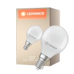 Ledvance Classic LED E14 Kogel Mat 4.9W 470lm - 827 Zeer Warm Wit | Vervangt 40W