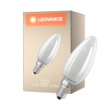 Ledvance LED Classic E14 Kaars Filament Mat 2.2W 470lm - 827 Zeer Warm Wit | Vervangt 40W
