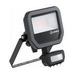 Ledvance LED Floodlight Aluminium Zwart 8W 1200lm 100D - 840 Koel Wit | IP65 - Bewegings- En Lichtsensor - Symmetrisch
