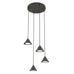 Emibig Hanglamp Elit Staal Zwart | Geschikt voor 4x GX53 - Max 10W