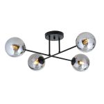 Emibig Plafondlamp Roma Staal Zwart | Geschikt voor 4x E14 - Max 10W