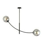 Emibig Plafondlamp Hunter Staal Zwart | Geschikt voor 2x E14 - Max 10W