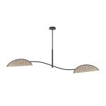 Emibig Plafondlamp Lotus Staal Zwart | Geschikt voor 2x E14 - Max 10W