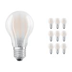 Voordeelpak 10x Osram CLASSIC LED E27 Peer Filament Mat 4.8W 470lm - 827 Zeer Warm Wit | Dimbaar - Vervangt 40W