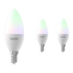 Voordeelpak 3x Calex Smart Kaars LED Lamp E14 5W 470lm 2200-4000K | Tuya Wifi - Color Ambiance + Afstembaar Wit