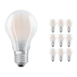 Voordeelpak 10x Osram CLASSIC LED E27 Peer Filament Mat 7.5W 1055lm - 827 Zeer Warm Wit | Vervangt 75W