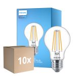 Voordeelpak 10x Philips Corepro LED Lamp E27 Peer Helder 8.5W 1055lm - 827 Zeer Warm Wit | Vervangt 75W