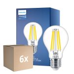 Voordeelpak 6x Philips MASTER Value LED Lamp E27 Peer Helder 7.8W 1055lm - 927 Zeer Warm Wit | Beste Kleurweergave - Dimbaar - Vervangt 75W