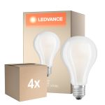 Voordeelpak 4x Ledvance  Classic LED E27 Peer Filament Mat 24W 3452lm - 827 Zeer Warm Wit | Vervangt 200W