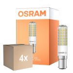 Voordeelpak 4x Osram Speciaal T Slim LED B15d Helder 6.5W 806lm - 827 Zeer Warm Wit | Vervangt 60W
