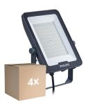 Voordeelpak 4x Philips LED Floodlight Ledinaire BVP169 100W 12000lm 110D - 830-840-865 CCT | IP65 - Symmetrisch